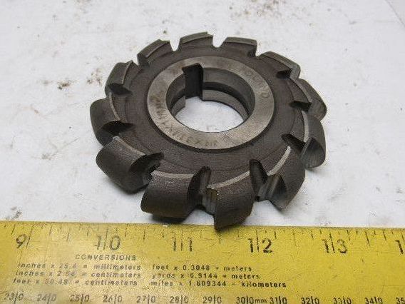 3-3/4" OD x 3/4" 12 Tooth Convex Face Mill Cutter 1" Arbor