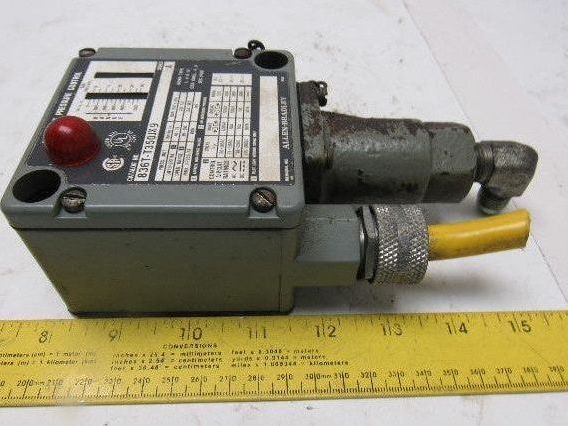 Allen Bradley 836T-T350JX9 80-550 PSI Range 600V Max Pressure Switch