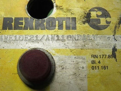 Rexroth 4WE10E21/AW110NDALV-A Hydraulic Directional Valve 110V Coil