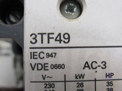 Siemens 3TF4922-0AK6 Contactor 3TF 85A 240V Coil