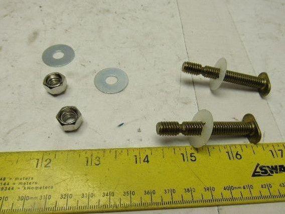 Harvey's 061161 Brass E-Z-Snap Toilet Bolt Set, 5/16" x 2-1/4" Lot of 8