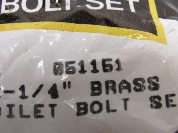 Harvey's 061161 Brass E-Z-Snap Toilet Bolt Set, 5/16" x 2-1/4" Lot of 8