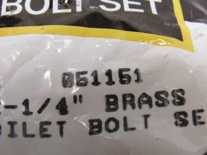 Harvey's 061161 Brass E-Z-Snap Toilet Bolt Set, 5/16" x 2-1/4" Lot of 8