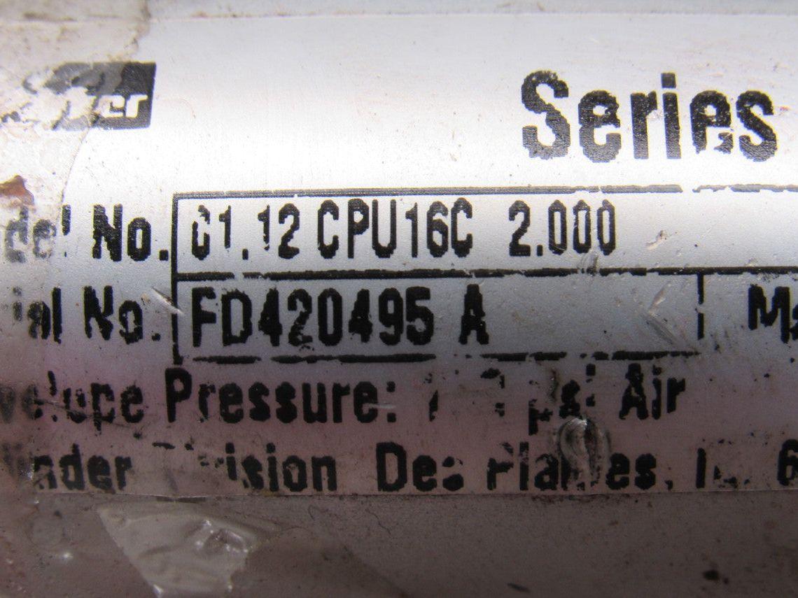 Parker 01.12CPU16C 2.000 1-1/4" Bore 2" Stroke