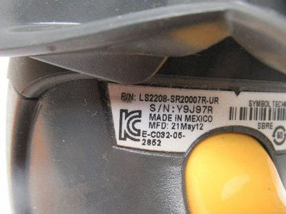 Symbol LS2208-SR20007R-UR Hand Held Barcode Scanner