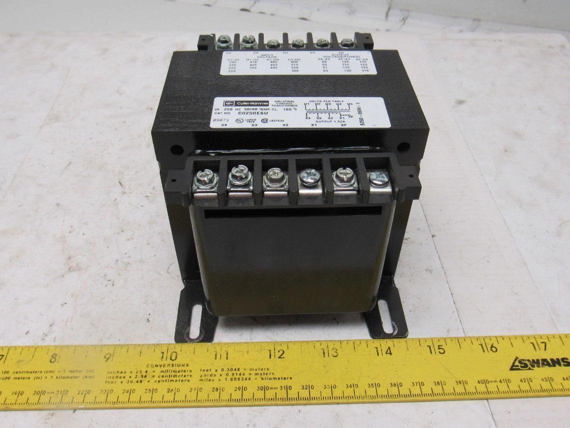 Cutler Hammer C0250E6U 250VA General Purpose Transformer 1 Phase