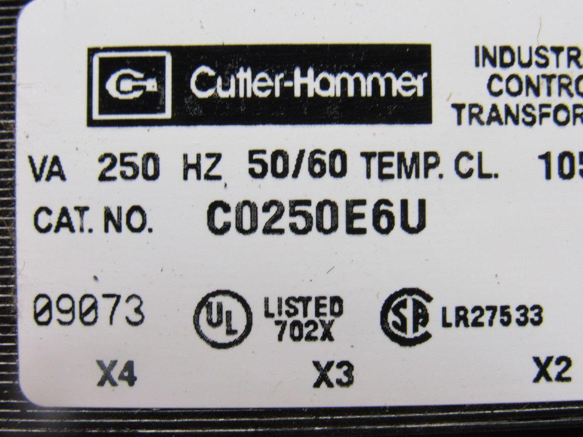Cutler Hammer C0250E6U 250VA General Purpose Transformer 1 Phase