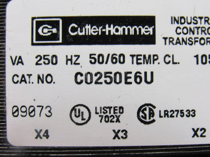 Cutler Hammer C0250E6U 250VA General Purpose Transformer 1 Phase