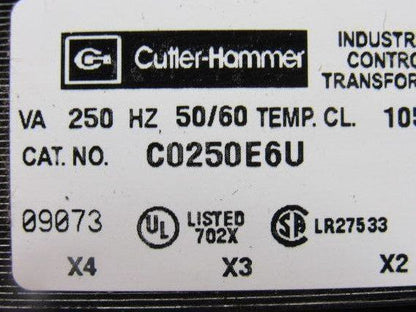 Cutler Hammer C0250E6U 250VA General Purpose Transformer 1 Phase