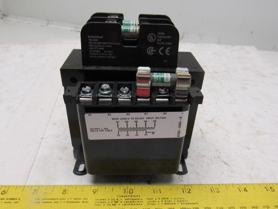 Cutler Hammer C0150E6UFB 150VA General Purpose Control Transformer 1 Phase
