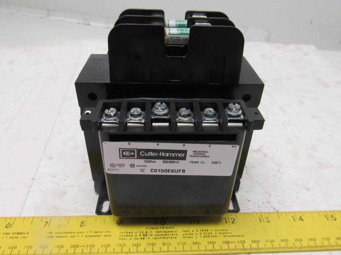 Cutler Hammer C0150E6UFB 150VA General Purpose Control Transformer 1 Phase
