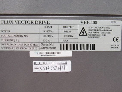 Control Techniques VBE 400 Flux Vector Drive 4.0Kw 380/460V