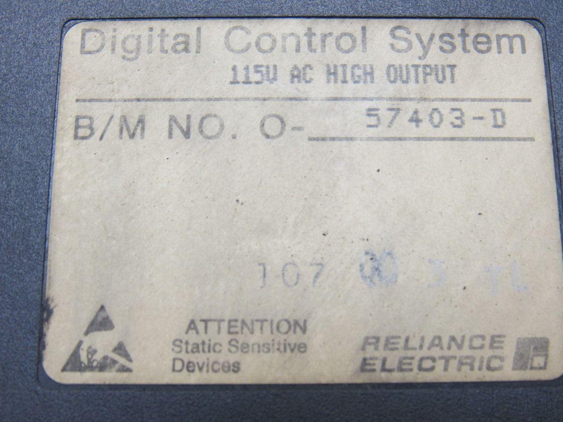Reliance Electric 0-57403-D Digital Control Systems 115V AC High Output