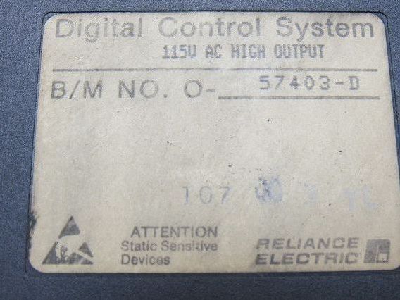 Reliance Electric 0-57403-D Digital Control Systems 115V AC High Output