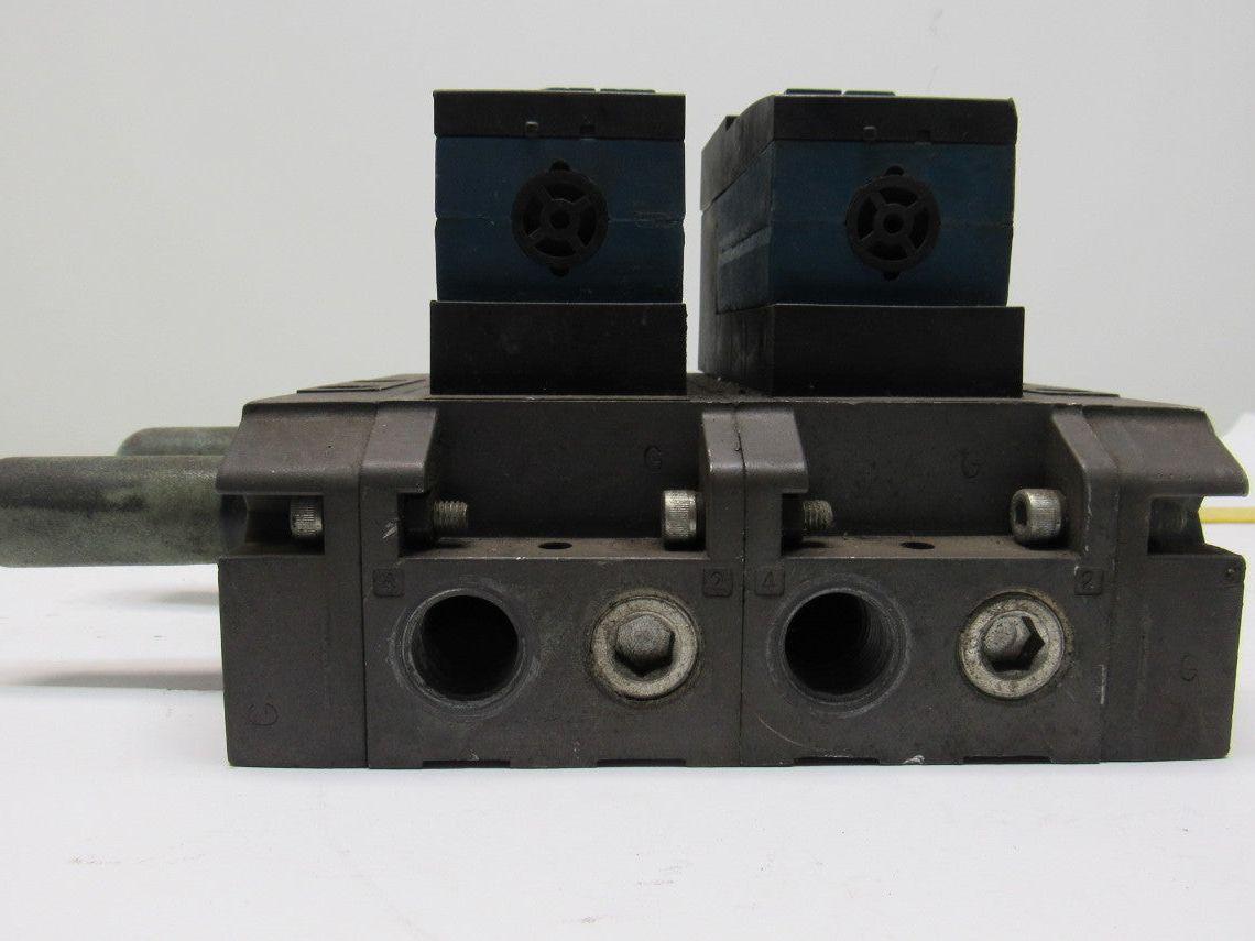 Bosch Rexroth 261-208-140-0 Pneumatic Solenoid Valve W/Manifold
