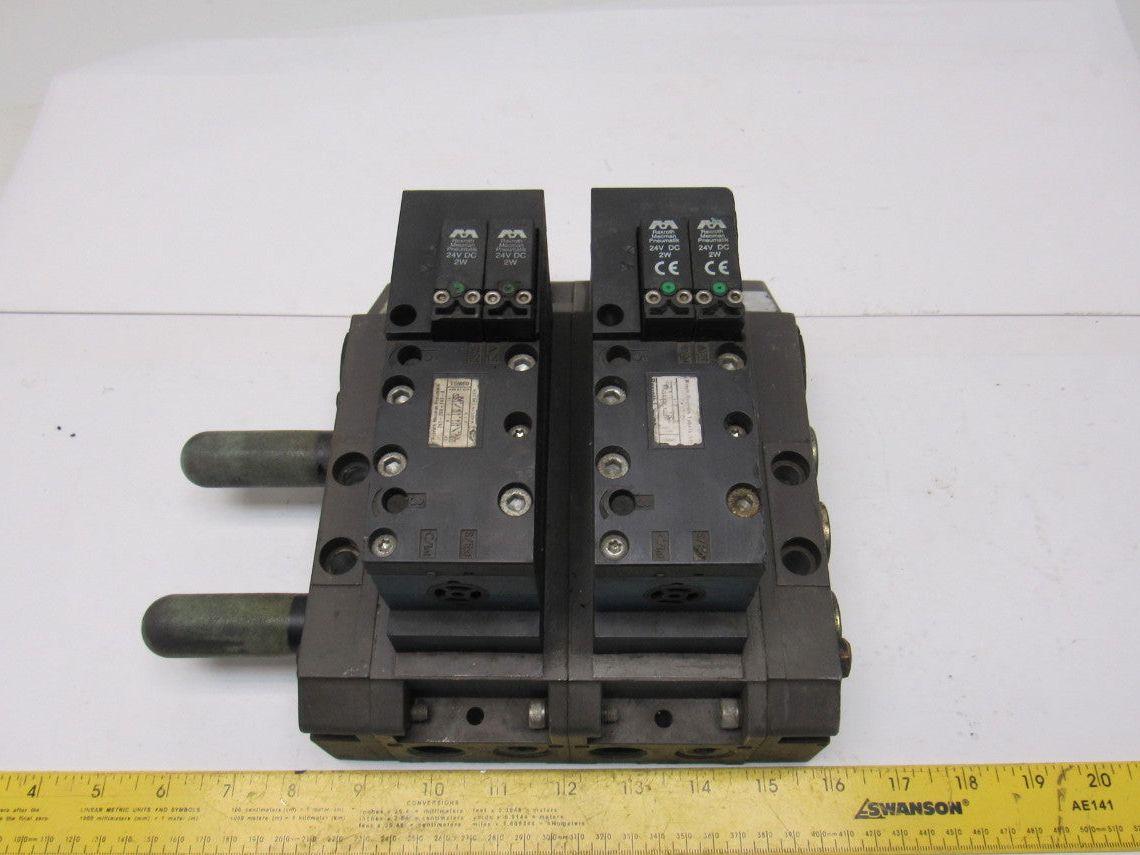 Bosch Rexroth 261-208-140-0 Pneumatic Solenoid Valve W/Manifold