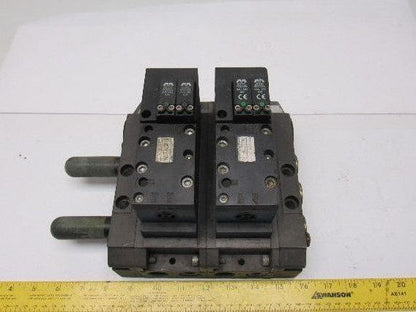 Bosch Rexroth 261-208-140-0 Pneumatic Solenoid Valve W/Manifold