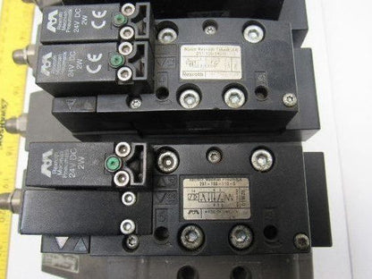 Bosch Rexroth 261-108-...110/140/120 Pneumatic Solenoid Valves W/Manifold
