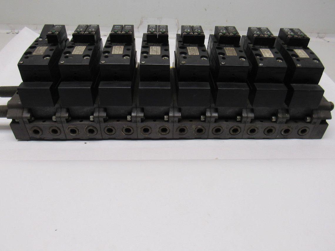 Bosch Rexroth 261-108-...110/140/120 Pneumatic Solenoid Valves W/Manifold