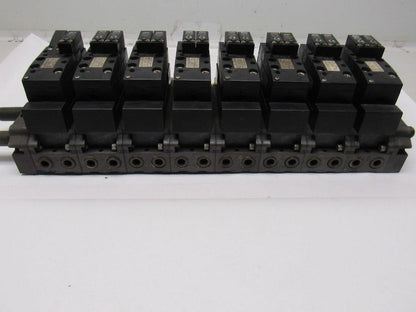 Bosch Rexroth 261-108-...110/140/120 Pneumatic Solenoid Valves W/Manifold
