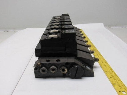 Bosch Rexroth 261-108-...110/140/120 Pneumatic Solenoid Valves W/Manifold