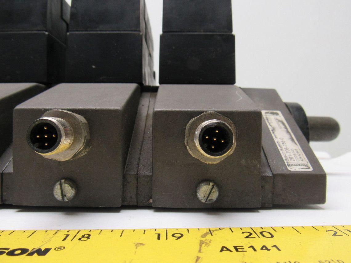 Bosch Rexroth 261-108-...110/140/120 Pneumatic Solenoid Valves W/Manifold