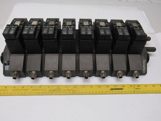Bosch Rexroth 261-108-...110/140/120 Pneumatic Solenoid Valves W/Manifold