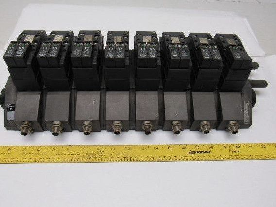 Bosch Rexroth 261-108-...110/140/120 Pneumatic Solenoid Valves W/Manifold