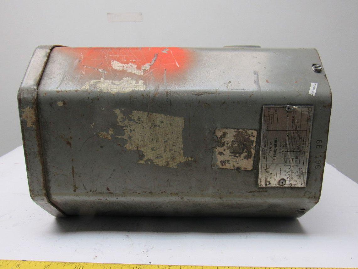 Westinghouse T-6E196 Type EP 3KVA Transformer 240/480V Prim 120/240V Sec