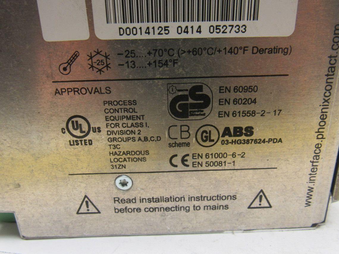 Phoenix Contact Quint-PS-100-240AC-24DC/5 2938581 Power Supply 24VDC/5A