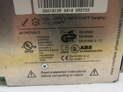 Phoenix Contact Quint-PS-100-240AC-24DC/5 2938581 Power Supply 24VDC/5A