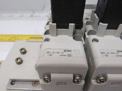 SMC VQ7-6-FPG-D-32 & VQ7-6-FPG-S-32 Pneumatic Selenoid Valve Manifold Assembly