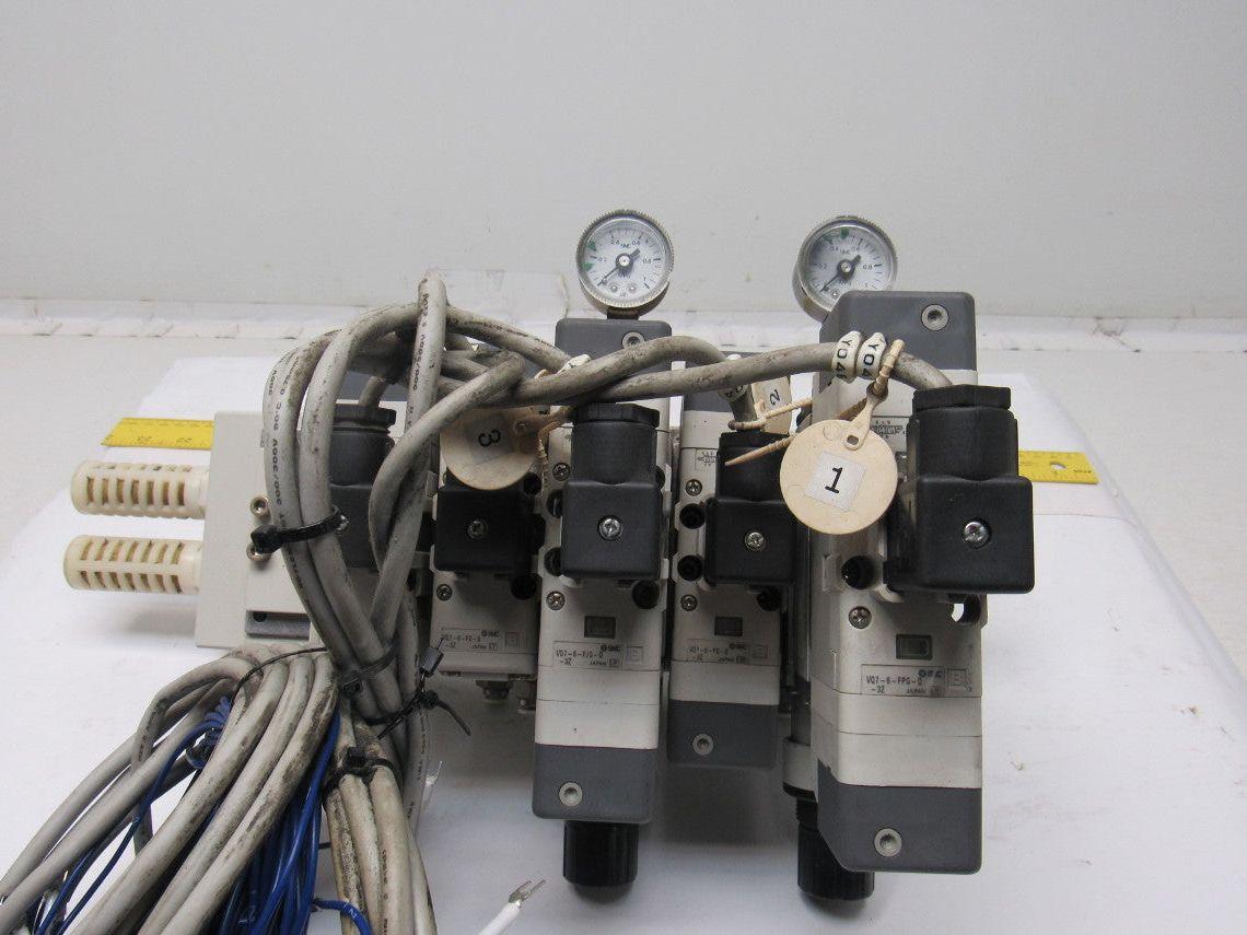 SMC VQ7-6-FPG-D-32 & VQ7-6-FPG-S-32 Pneumatic Selenoid Valve Manifold Assembly