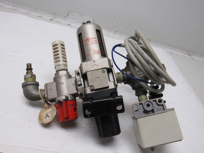 SMC VHS30-03 & AW30-03BG Pneumatic Air Filter Regulator Assembly 3/8" NPT