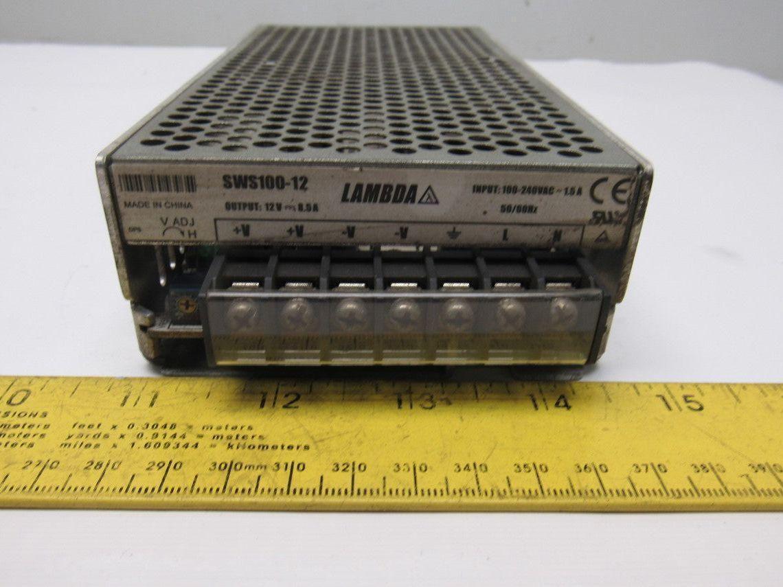Nemic-Lambda SWS100-12 Power Supply Input 100-240VAC Output 12V 8.5A