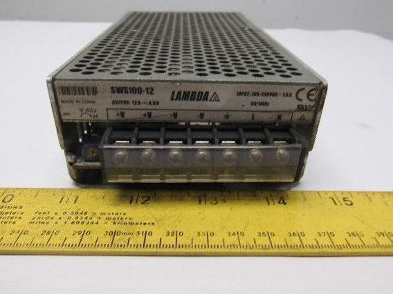 Nemic-Lambda SWS100-12 Power Supply Input 100-240VAC Output 12V 8.5A