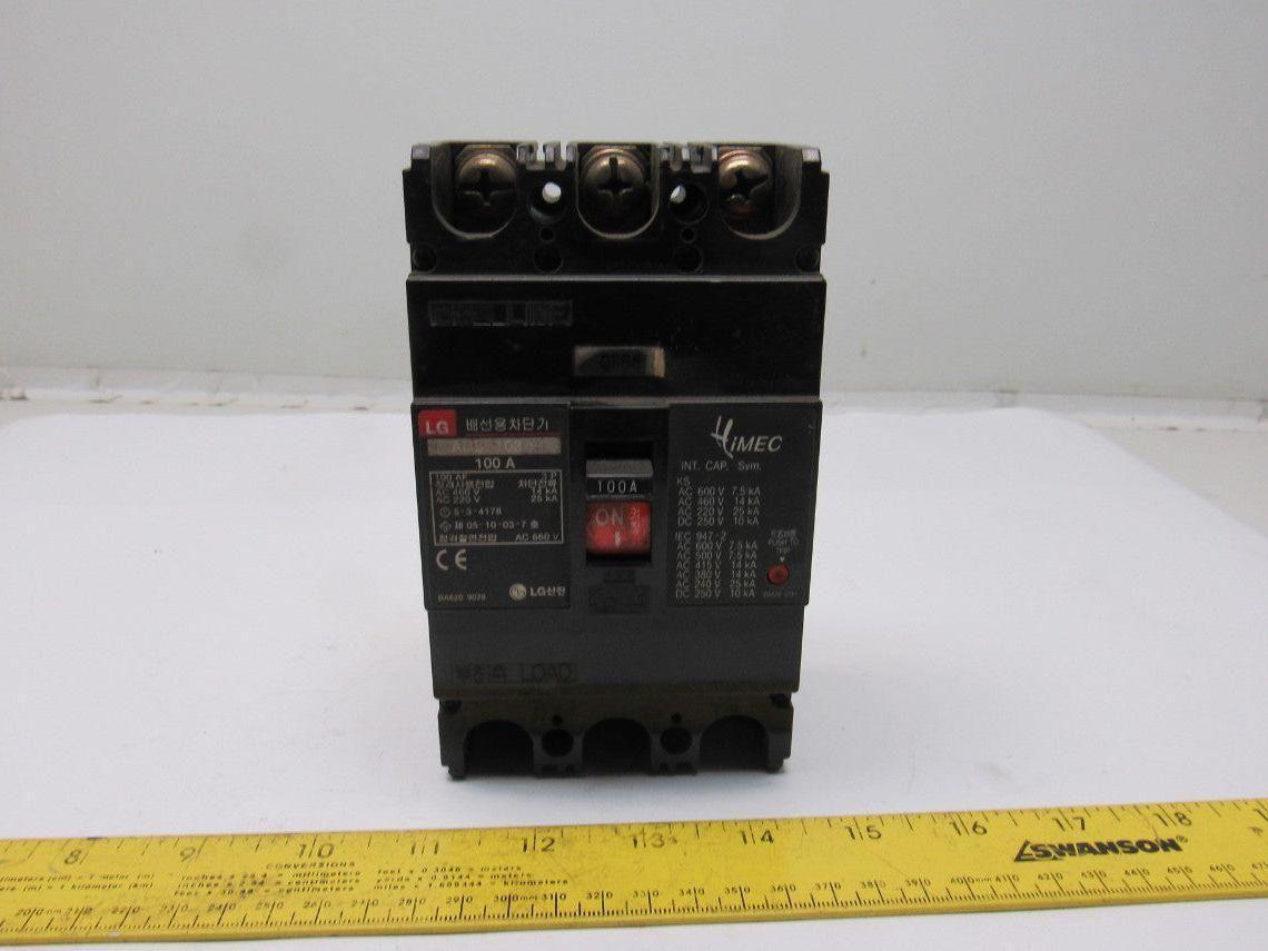Himec ABS103A 100A Circuit Breaker 3 Pole 600V