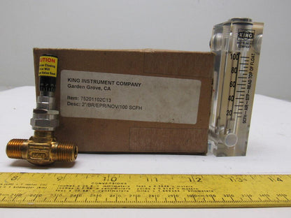 King instrument Company 75201102C13 Flow Meter 2"/BR/EPR/Nov/100 SCFH
