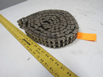 RS60 12' Double Strand Rivet Roller Chain Nickel Plate