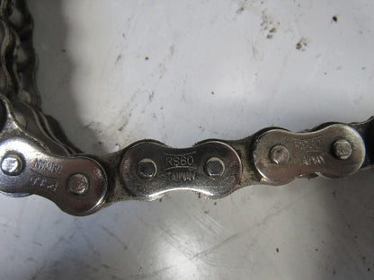 RS60 12' Double Strand Rivet Roller Chain Nickel Plate