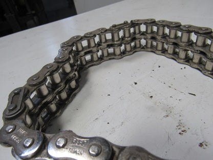 RS60 12' Double Strand Rivet Roller Chain Nickel Plate