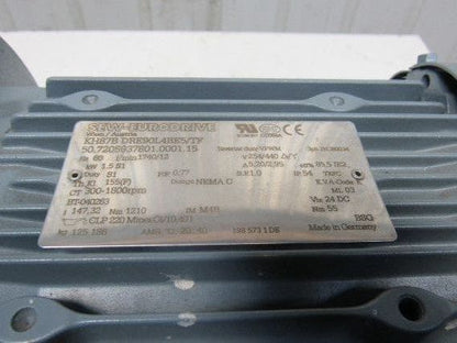 SEW KH7B-DRE90:4BES/TP 2HP 147.32RPM  Electric Gear Motor 277/480V 3Ph