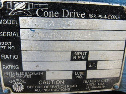 Textron Cone Drive MHV30-0B Gear Box Speed Reducer 5.06:1 Ratio