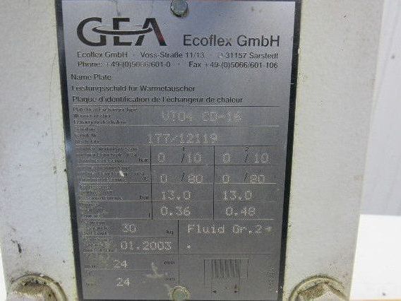 GEA VT04  CD-16 Thermal Plate Heat Exchanger 8 Plates 260 PSIG