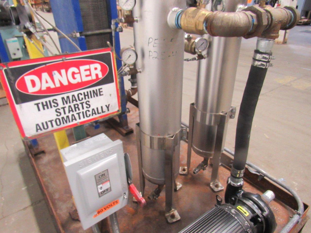 Rosedale AMT Muller 15HP Stainless Bag filter Pump Plate Heat Exchanger