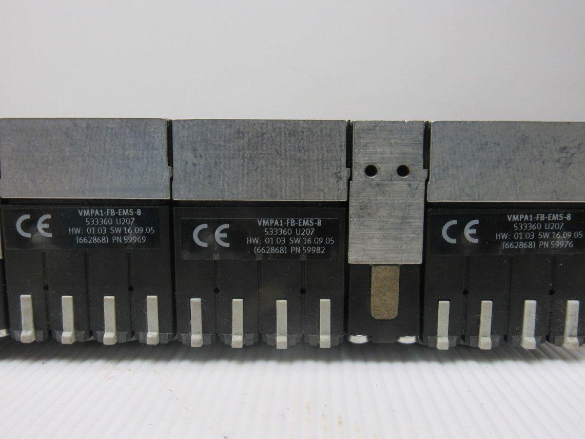 Festo (1) CPX-FB13 (3) CPX-AB-8-M8 (3) VMPA1-FB-EMS-8  Pneumatic Valve Bank