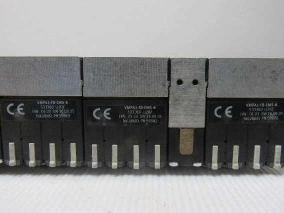 Festo (1) CPX-FB13 (3) CPX-AB-8-M8 (3) VMPA1-FB-EMS-8  Pneumatic Valve Bank