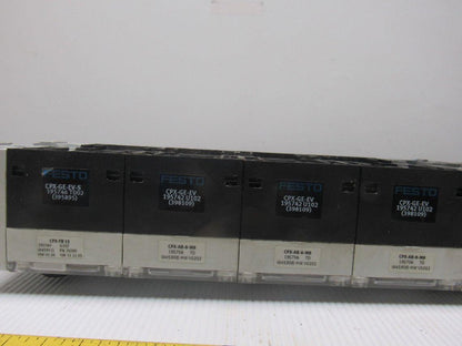 Festo (1) CPX-FB13 (3) CPX-AB-8-M8 (3) VMPA1-FB-EMS-8  Pneumatic Valve Bank
