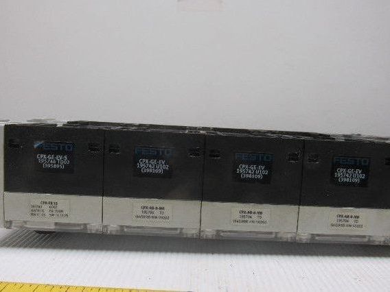 Festo (1) CPX-FB13 (3) CPX-AB-8-M8 (3) VMPA1-FB-EMS-8  Pneumatic Valve Bank