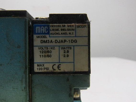 MAC 92B-BAB-000-DM-DJAP-1DG 4/2Way Double Solenoid Operated Valve 110V Coil